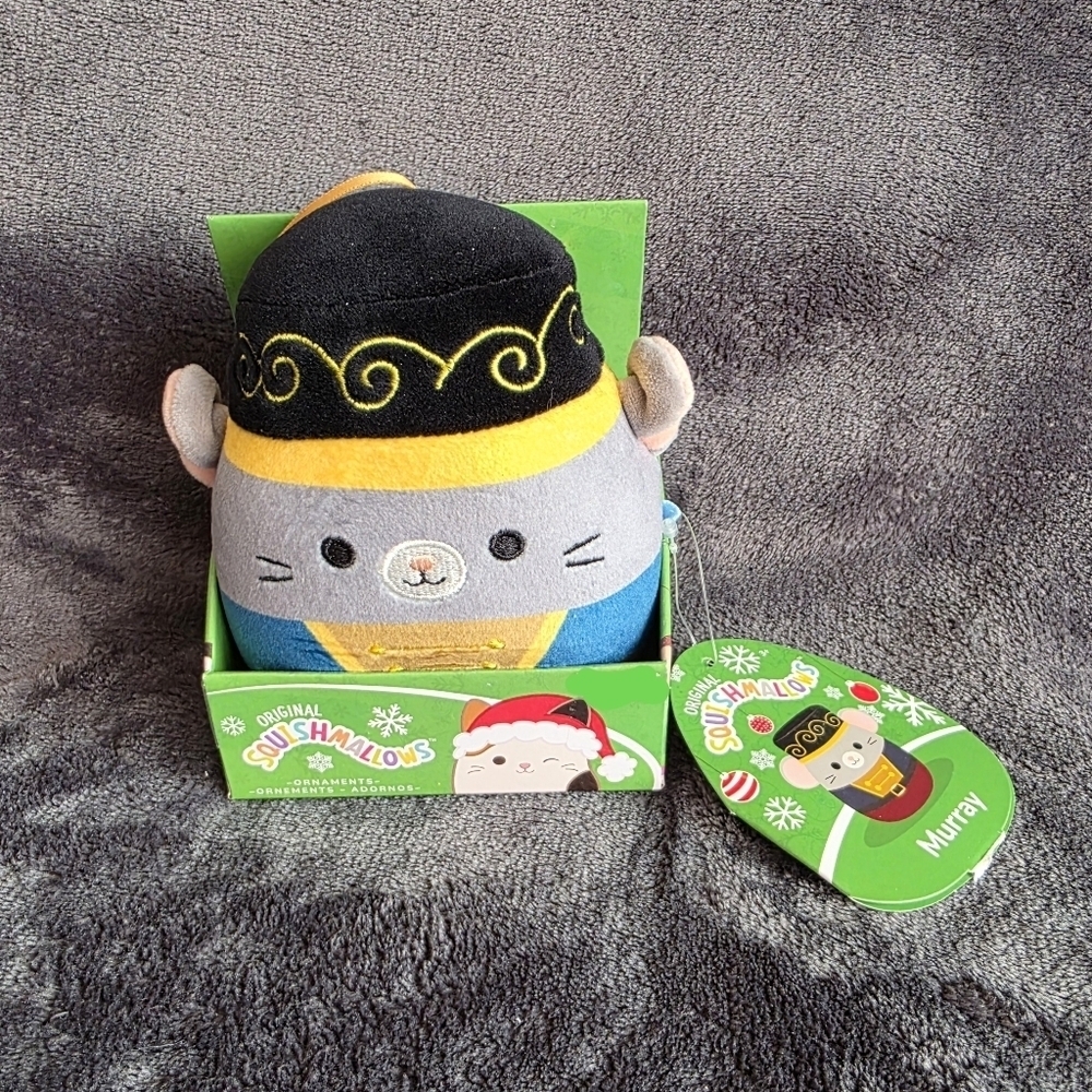 NWT Squishmallow Murray Nutcracker Mouse 4.5-5" Rare Christmas plush ornament